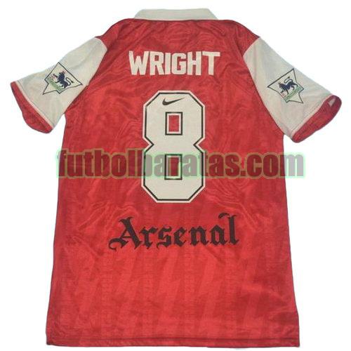 tailandia camiseta wright 8 arsenal 1994 primera equipacion