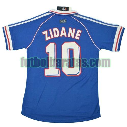 tailandia camiseta zidane 10 francia copa mundial 1998 primera equipacion